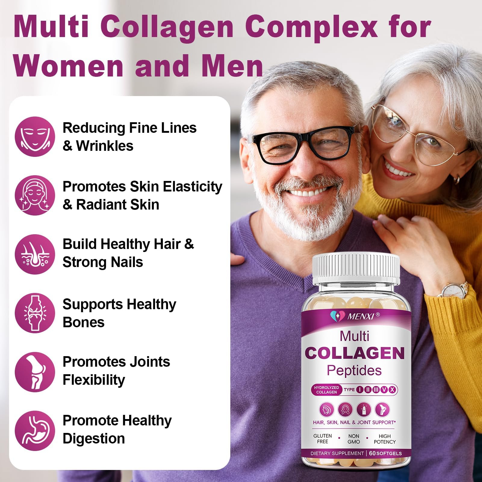 Close-up of hydrolyzed collagen softgel capsules