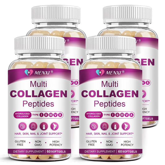 Front view of Multi Collagen Peptides Softgels bottle