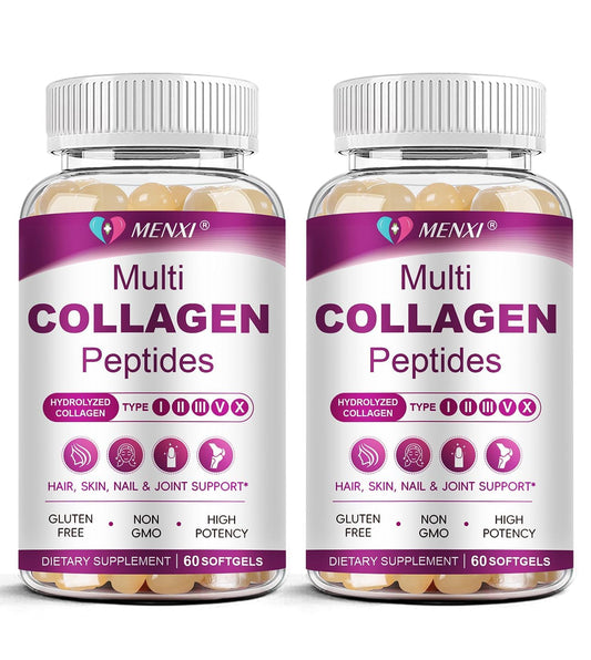 Front view of Multi Collagen Peptides Softgels bottle