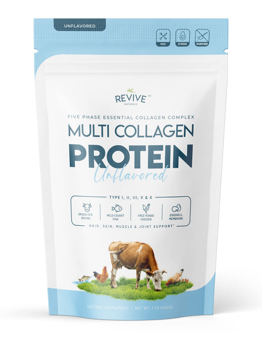 Front label of Multi Collagen Protein Powder (16oz)