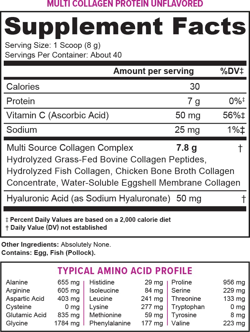 Container indicating 40 servings