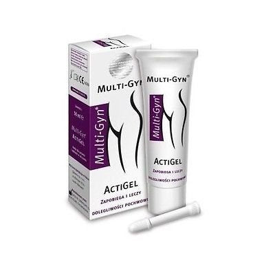 Multi-GYN Actigel bottle close-up for daily intimate comfort