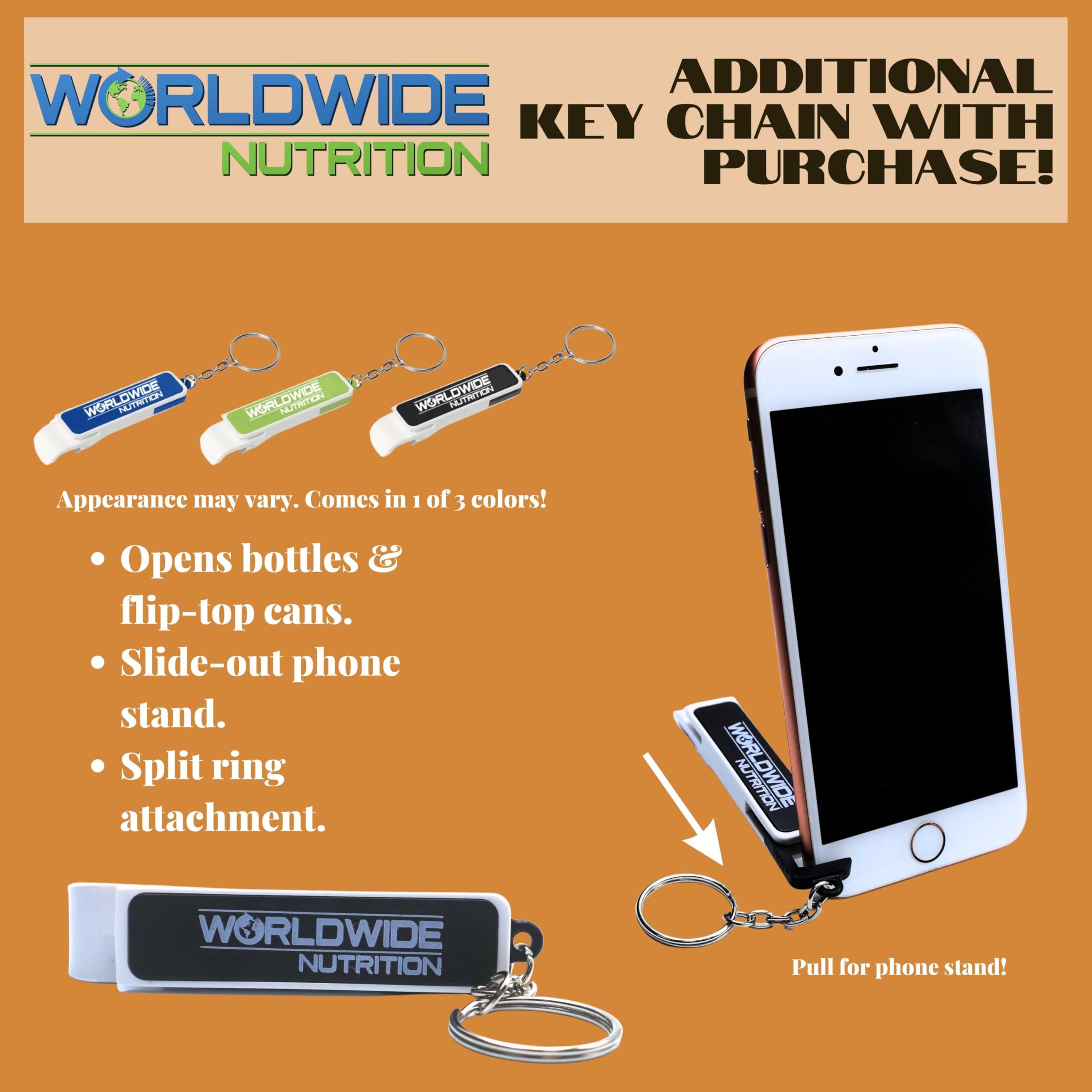 Multi-purpose key chain featuring product branding
