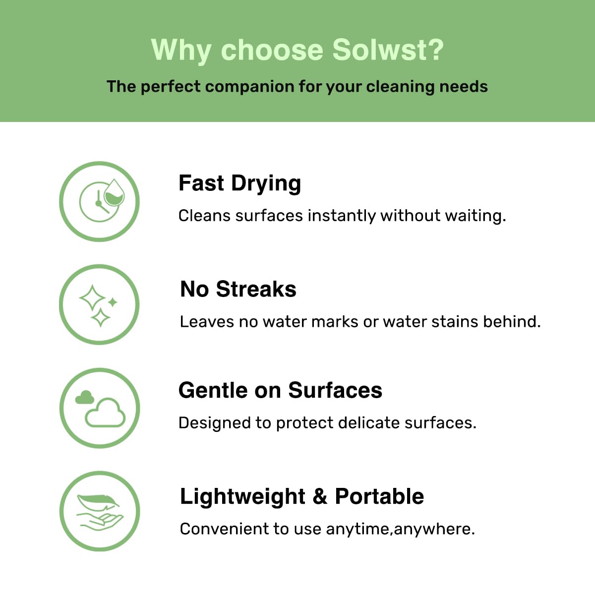 Versatile cleaning with SOLWST Optix wipes on multiple surfaces