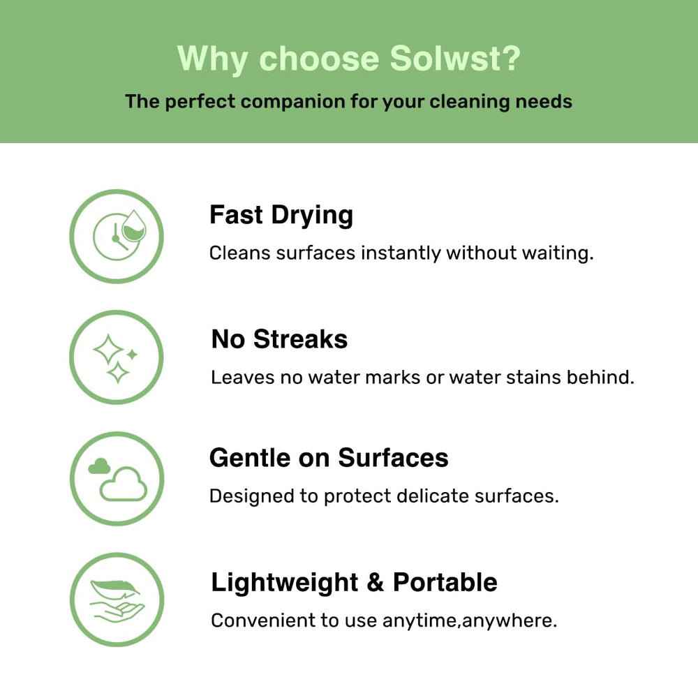 Versatile cleaning with SOLWST Optix wipes on multiple surfaces