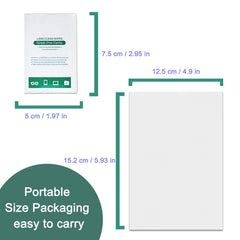 Wipes cleaning eyeglasses, sunglasses, camera lenses, and screens
