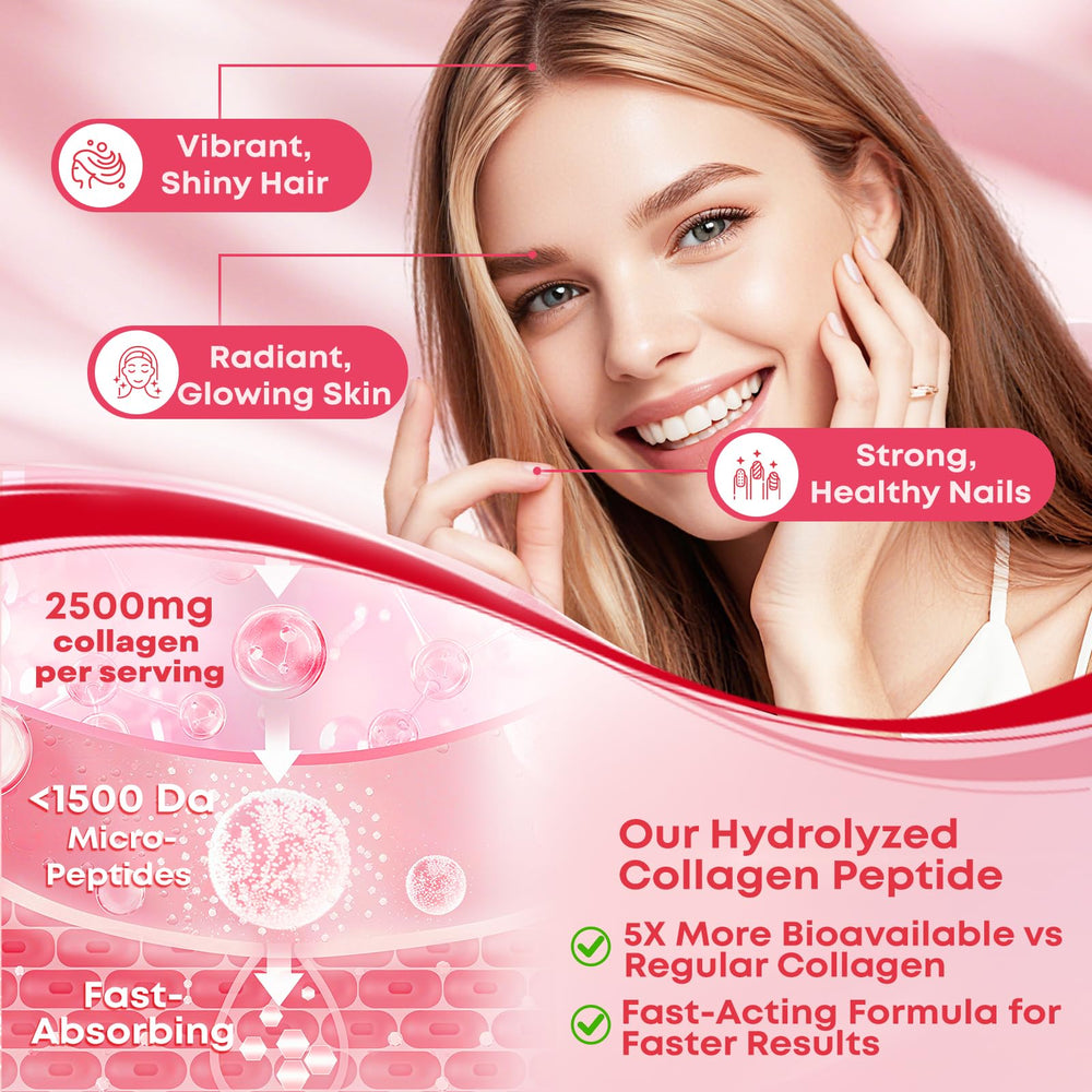 Close-up of multi-type collagen types I-V-X gummies