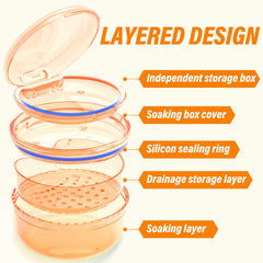 Versatile denture case for dentures, braces, and guards