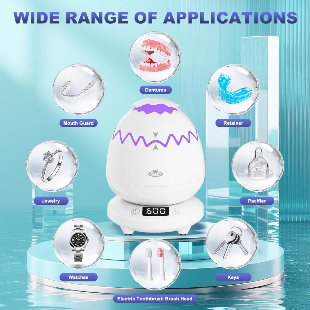 Cleaner suitable for dentures, retainers, aligners and jewelry