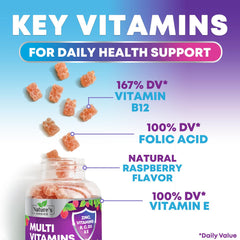 Label highlighting vitamins A, C, D, E, B6, B12 and zinc
