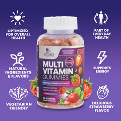 Adult taking a daily gummy as part of routine