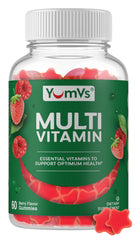 Front view of the Multivitamin Gummies for Adults bottle in berry flavor