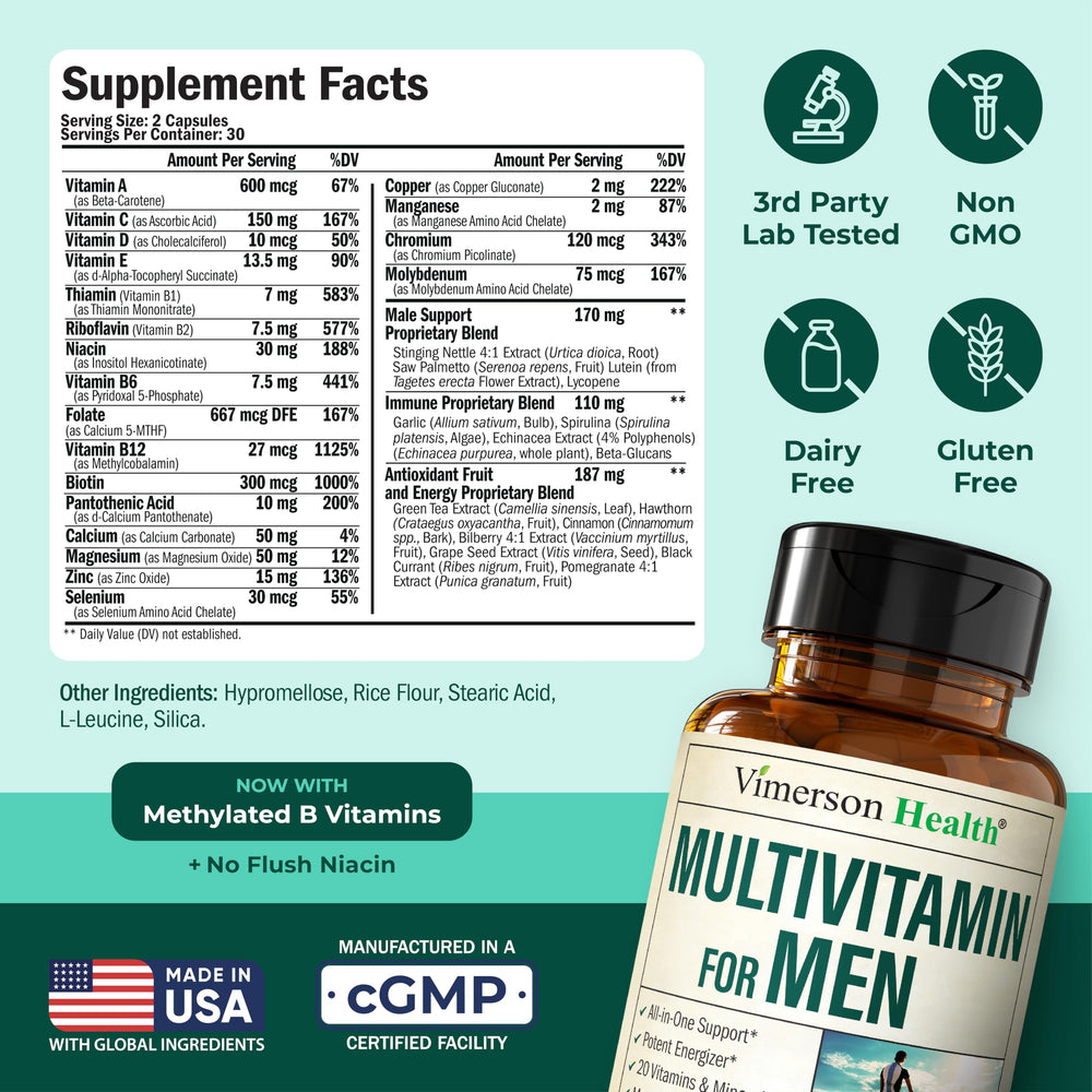 Back view of bottle showing supplement facts