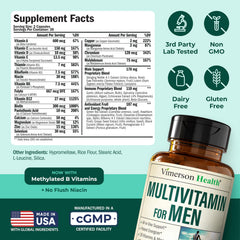 Back view of bottle showing supplement facts