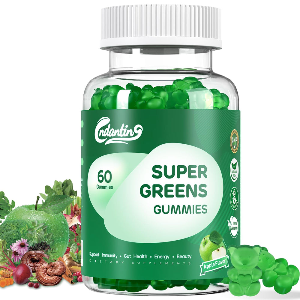 Bottle of Multivitamin Super Greens Gummies for Women Apple flavor