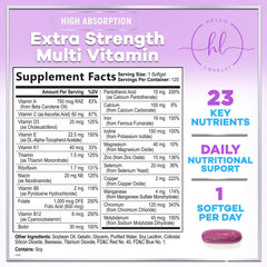 Product label showing vitamins and ingredients