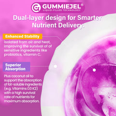 Sugar-free vegan gummy label and allergen-free claim