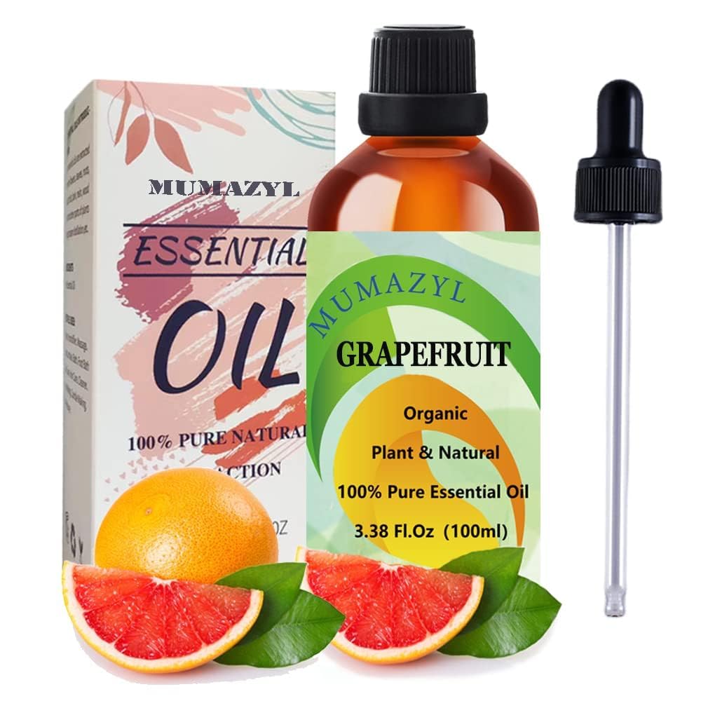 MUMAZYL grapefruit oil bottle in amber glass preserves freshness for diffusers