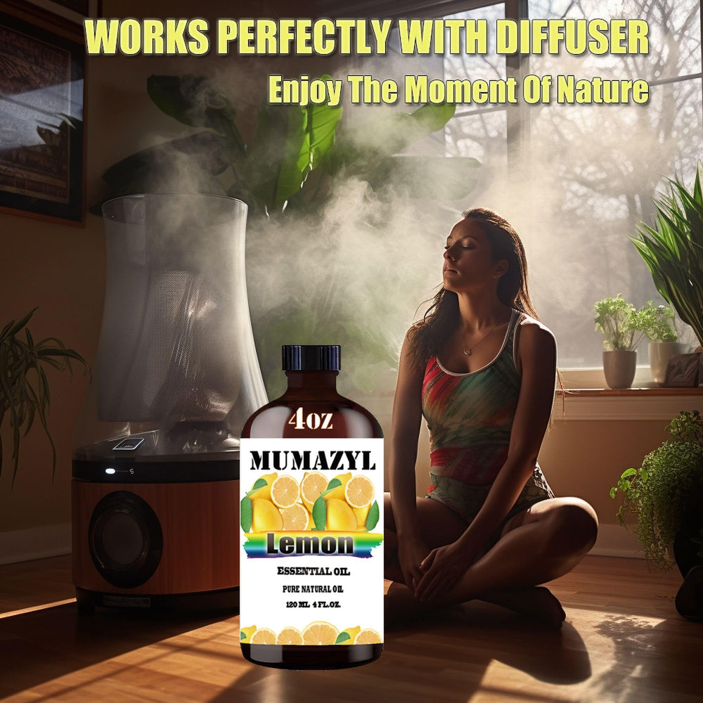 MUMAZYL Lemon Oil diffuses a bright aroma in any room via diffuser.