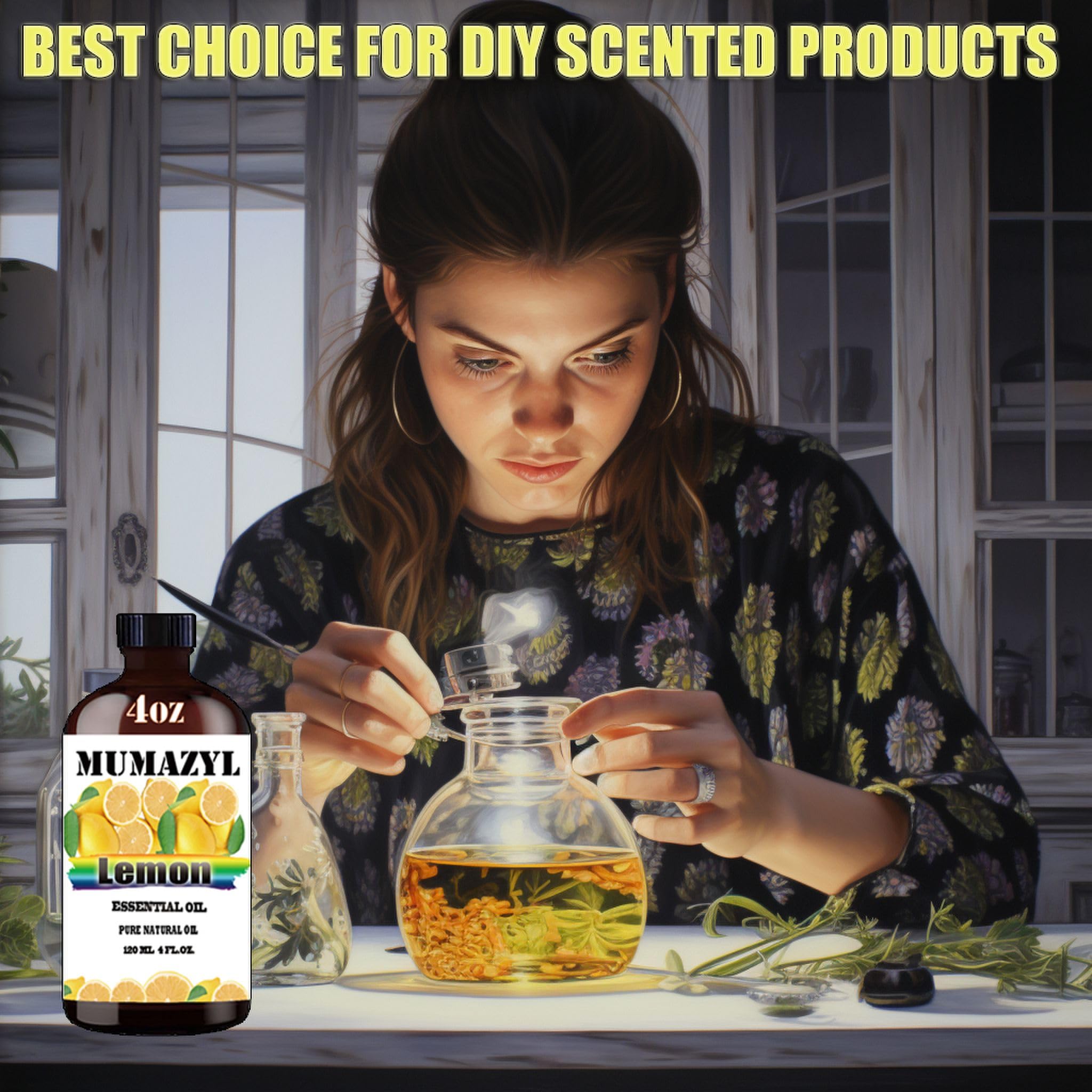 MUMAZYL Lemon Oil amber bottle protects quality during storage and use.