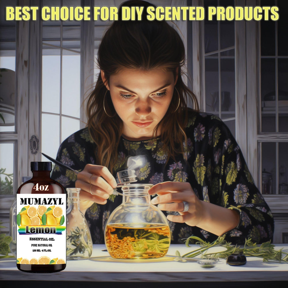 MUMAZYL Lemon Oil amber bottle protects quality during storage and use.