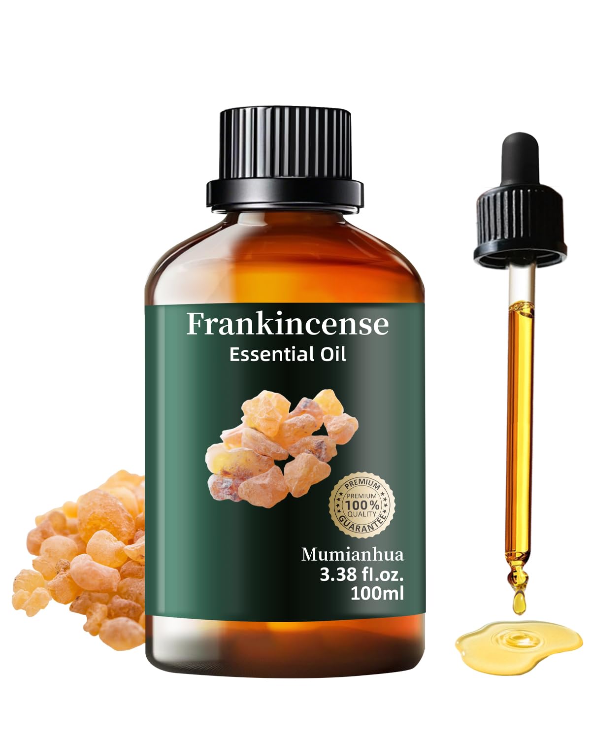 Bottle of Mumianhua 100% Pure Frankincense Essential Oil, therapeutic grade