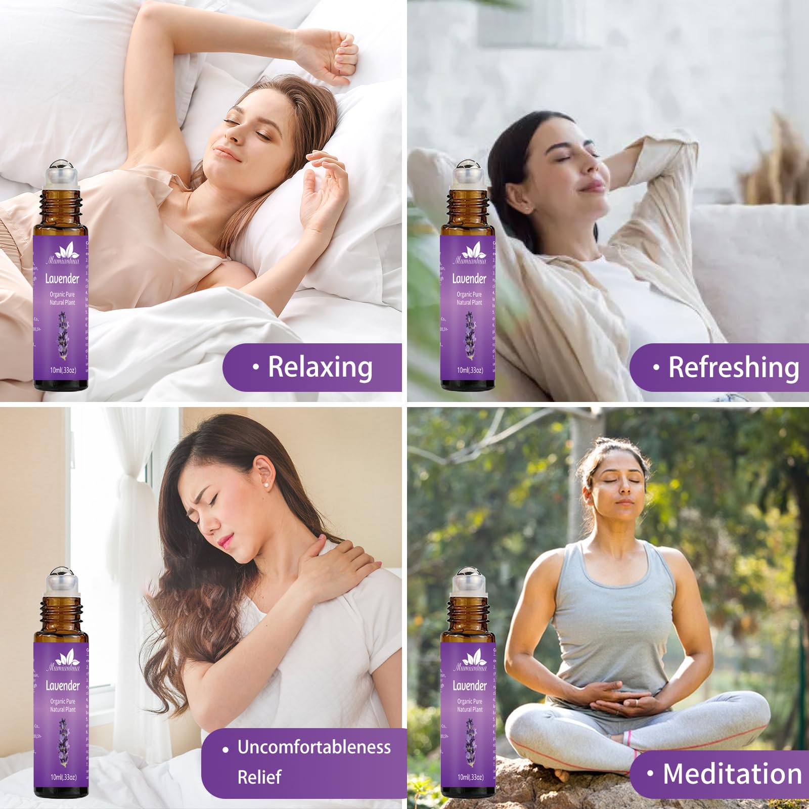 Roll-on packaging and label of Mumianhua Lavender Oil