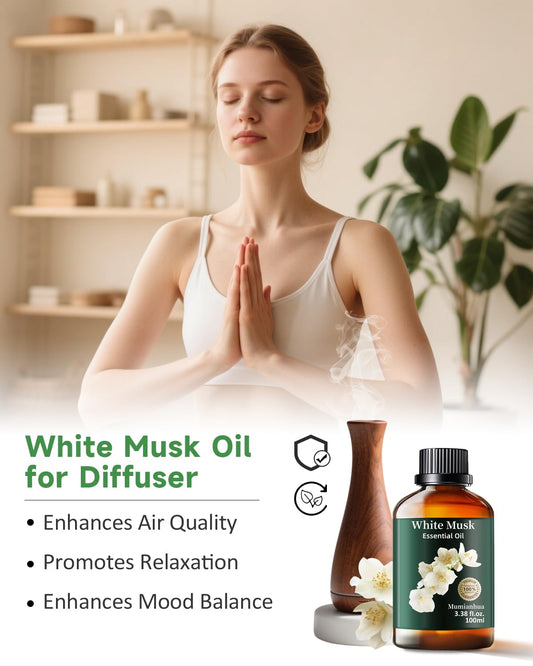 Diffuser setup showing White Musk Oil blend