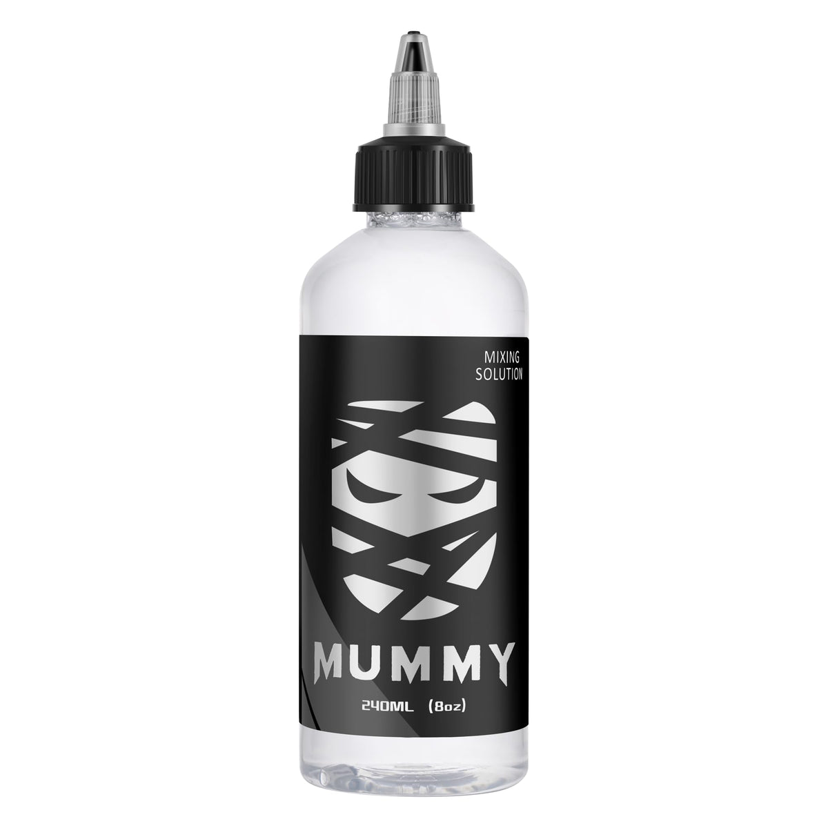 Mummy Tattoo Ink Mixing Solution 8oz bottle keeps inks fresh for vibrant tattoos