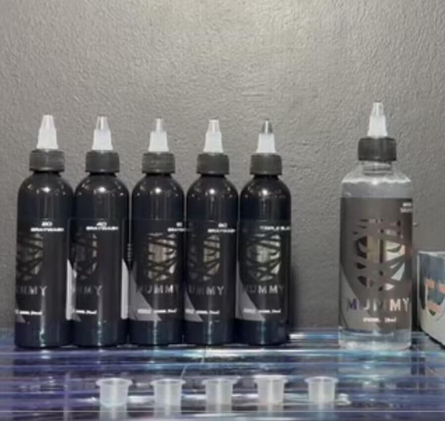 Mummy Tattoo Ink Mixing Solution preserves ink flow and color quality