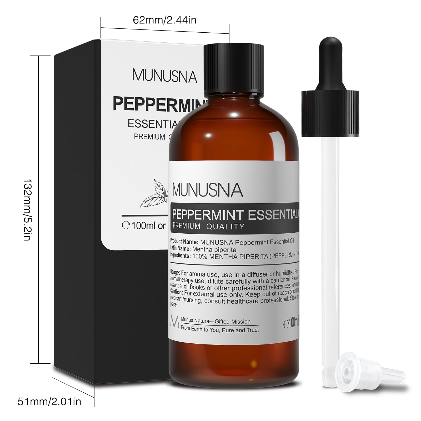 Peppermint oil in spray bottle for home fragrance