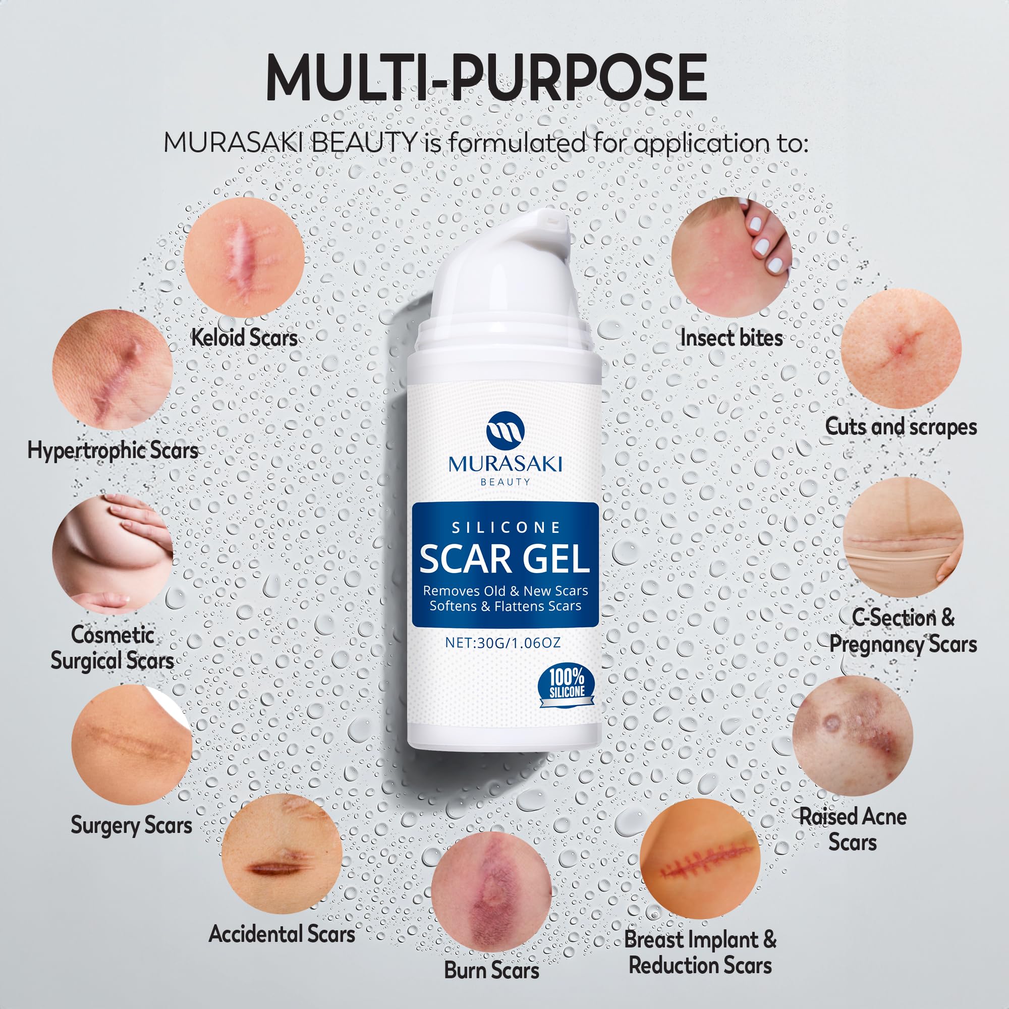 MURASAKI BEAUTY scar gel packaging is recyclable for eco-friendly use