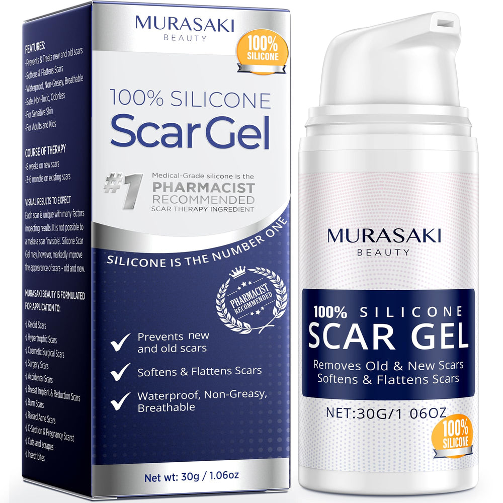 MURASAKI BEAUTY scar gel tube front for strong scar care and daily use