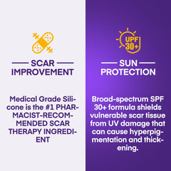 MURASAKI BEAUTY silicone scar gel tube packaging indicates travel-friendly option.