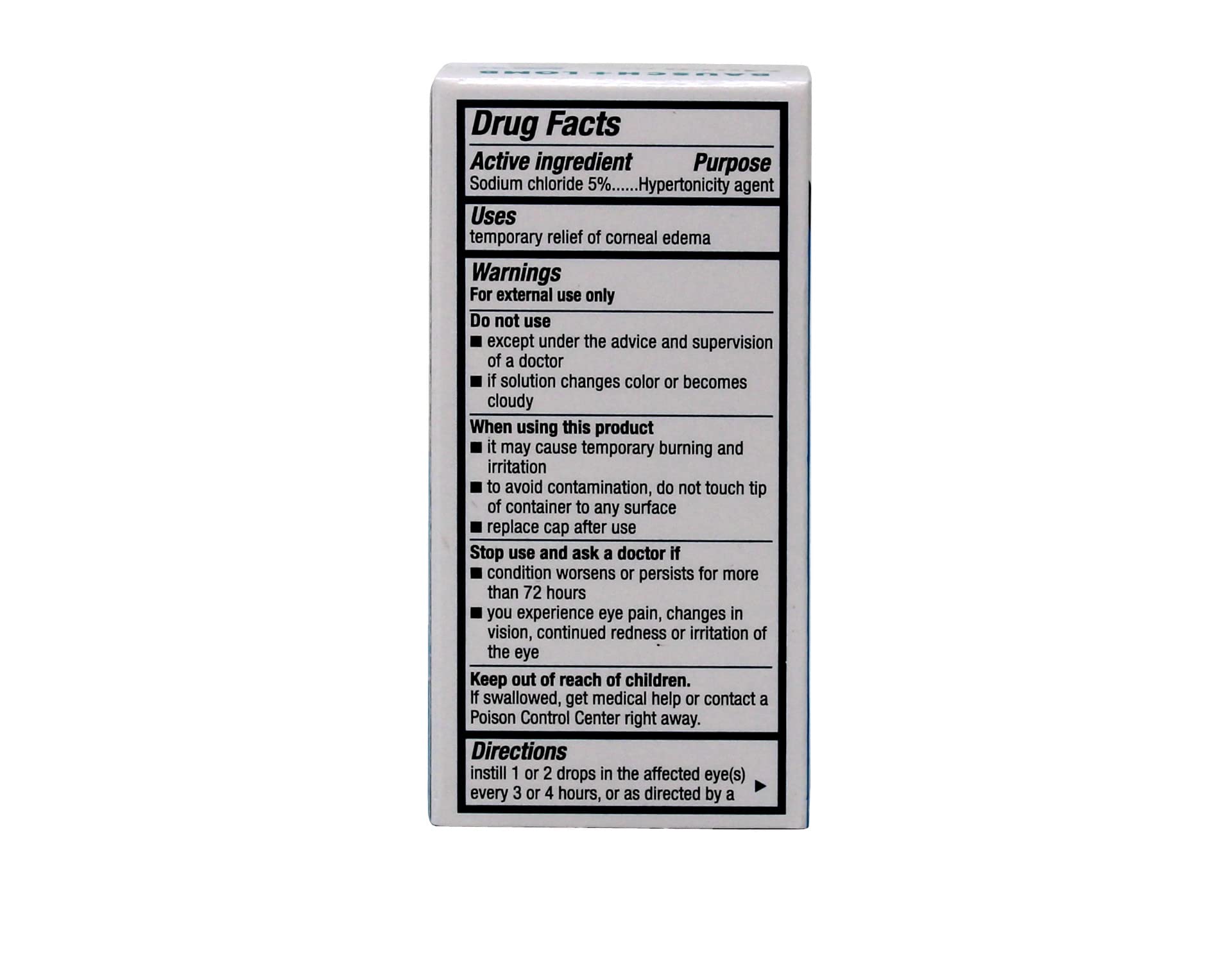 Box packaging for Muro 128 ophthalmic solution 15 mL