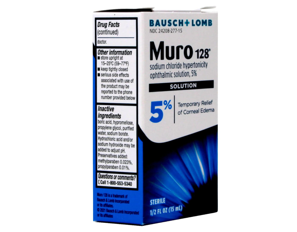 Using Muro 128 ophthalmic solution