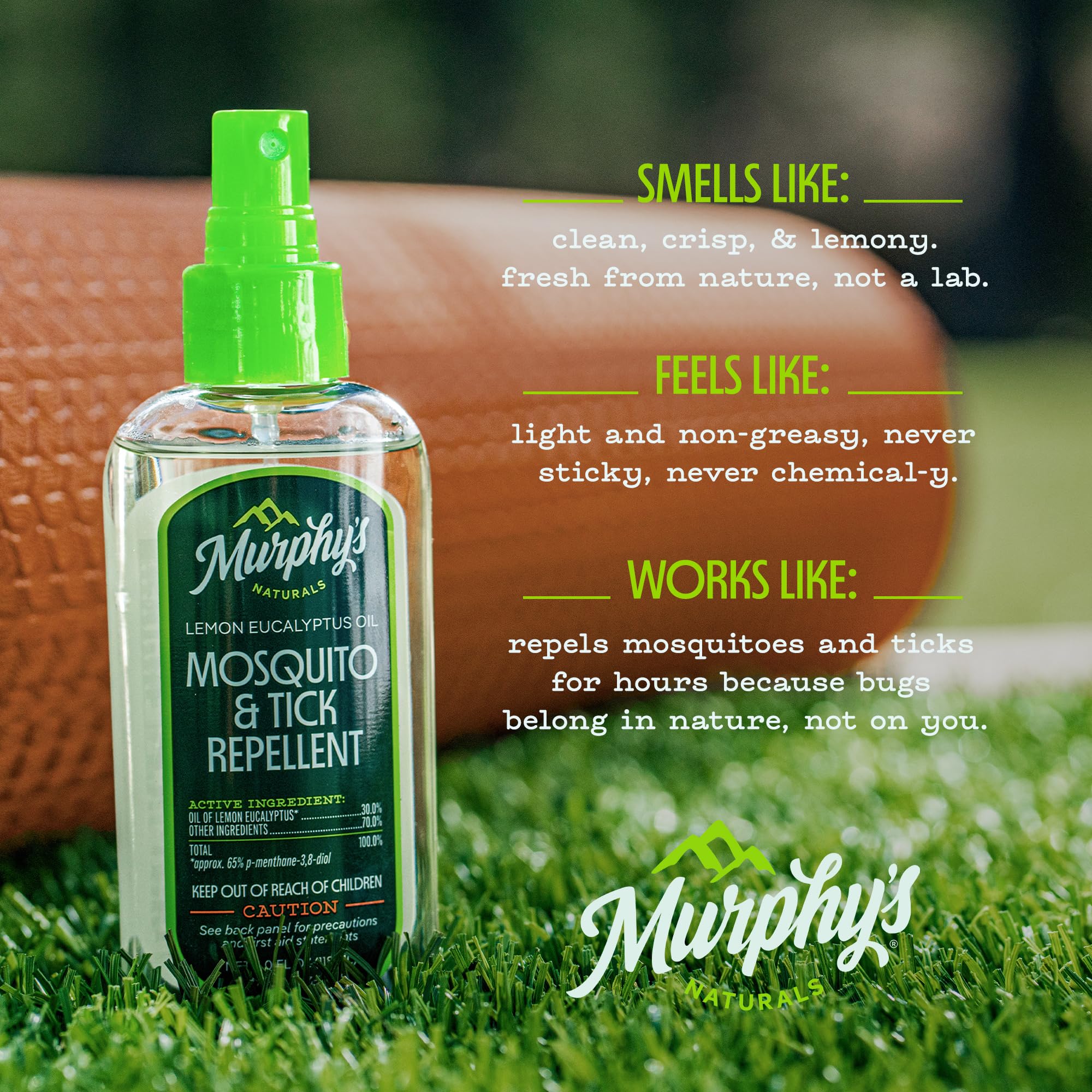 Murphy's Naturals lemon eucalyptus oil ingredient highlights a natural repellent source.