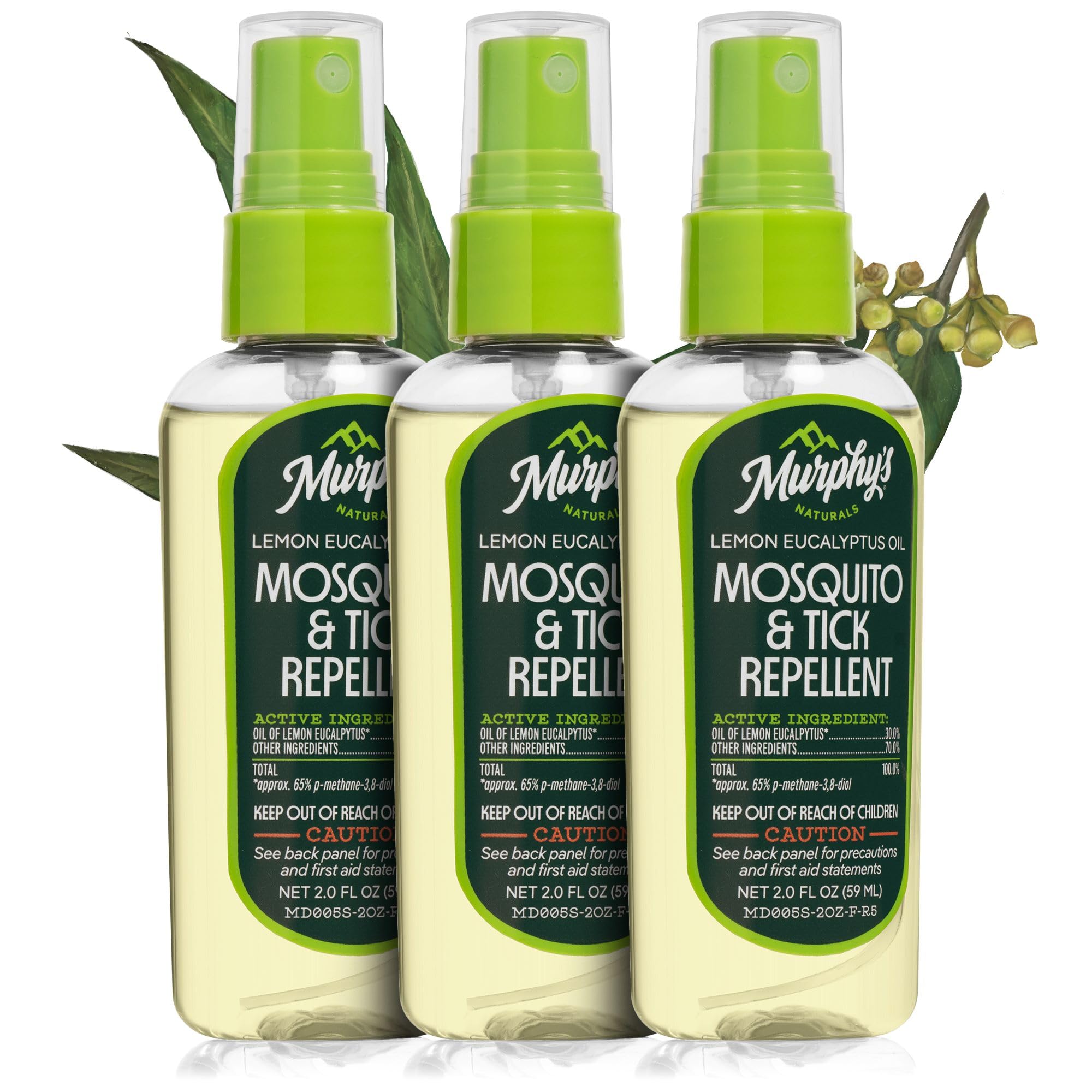 Murphy's Naturals mosquito-tick-spray bottle for skin and outdoor gear protection.