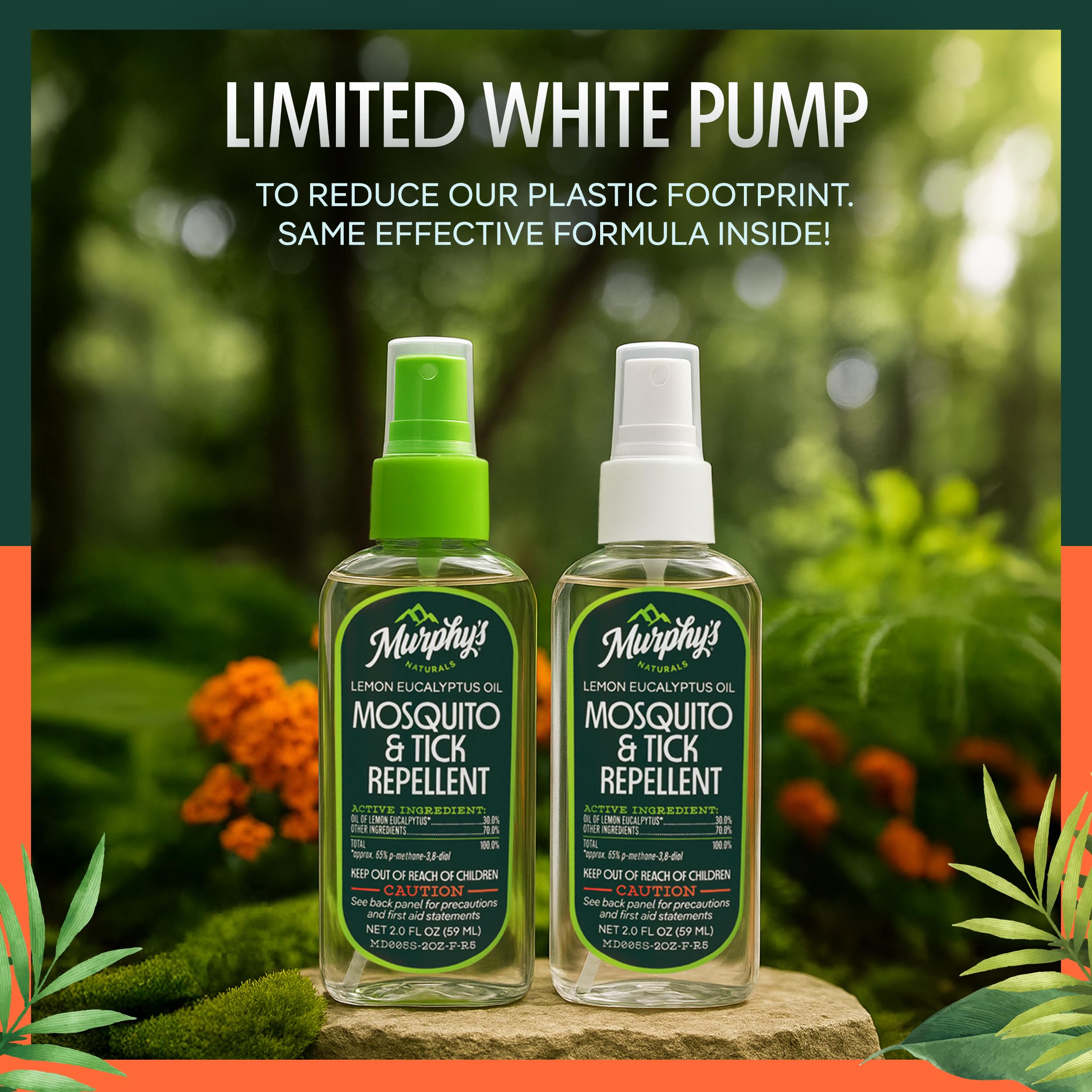 Murphy's Naturals natural ingredients label emphasizes plant-based repellent oils.