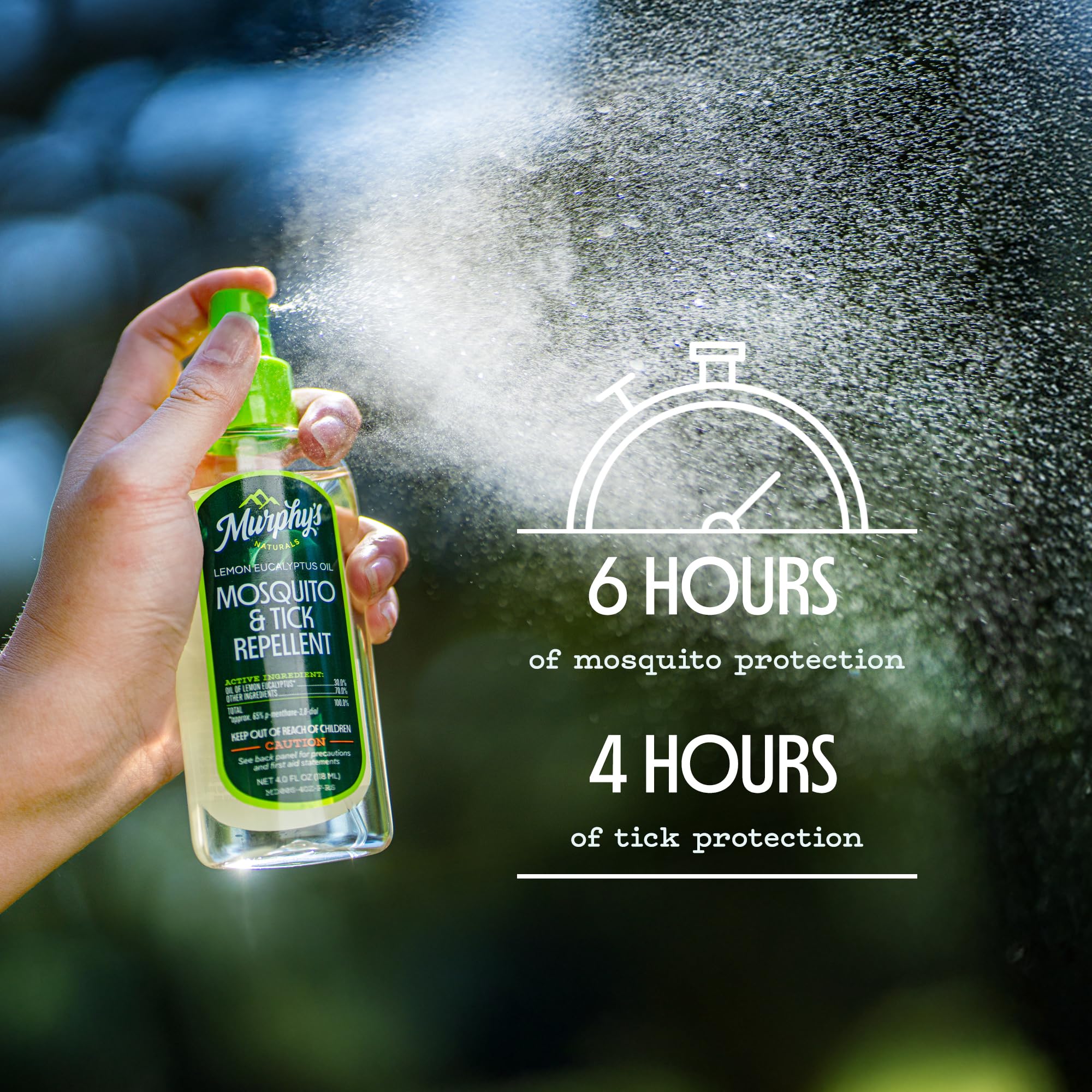 Murphy's Naturals outdoor-gear spray on clothing helps mask scents to deter pests.