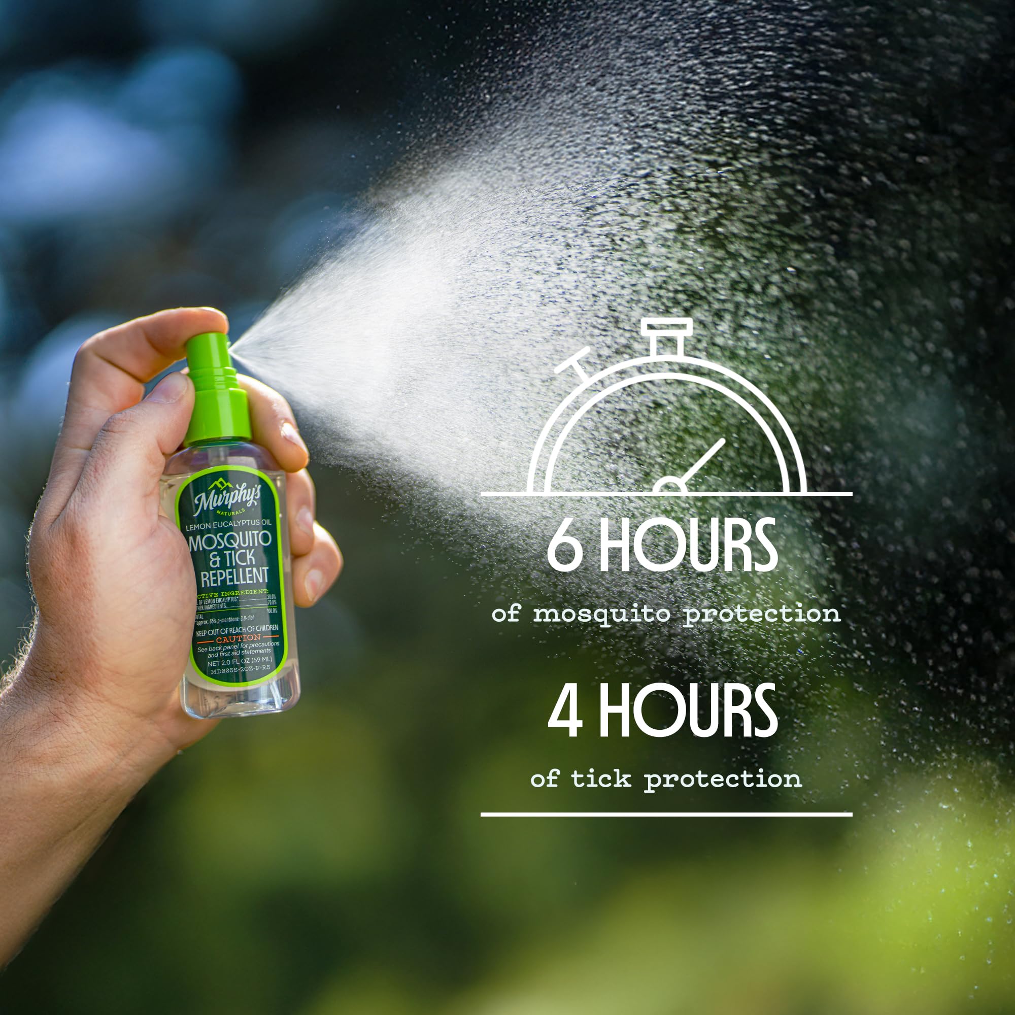 Murphy's Naturals spray-on-skin application helps keep you protected during activities.