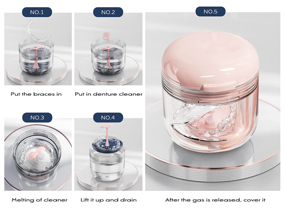Packaging/details of MURRI&MURRDI pink denture case