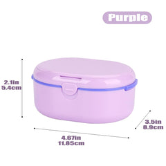 Gift-ready purple retainer case – ideal for dentures and braces
