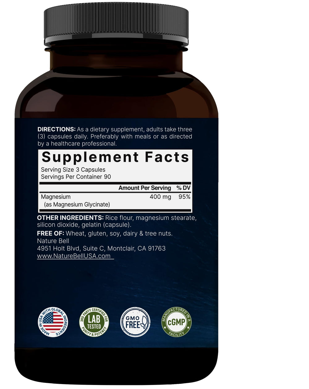 Magnesium glycinate supporting muscle, bone and heart health
