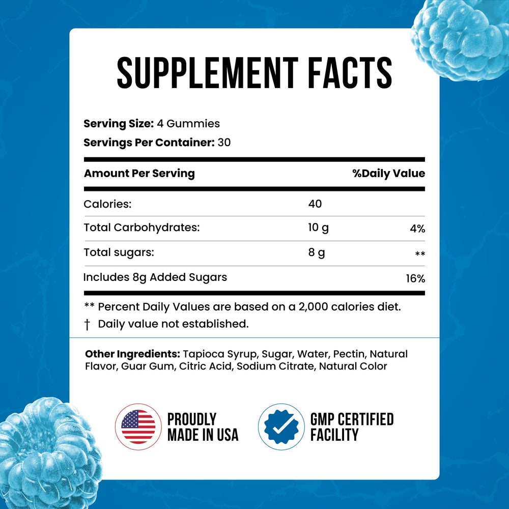 Graphic showing cognitive function and memory benefits from creatine gummies