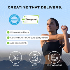 Muscle Feast Creapure Creatine Monohydrate poured into a glass demonstrates smooth texture.