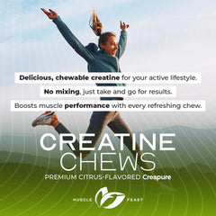 Muscle Feast Creatine Chewables Creapure ingredient highlighted for purity