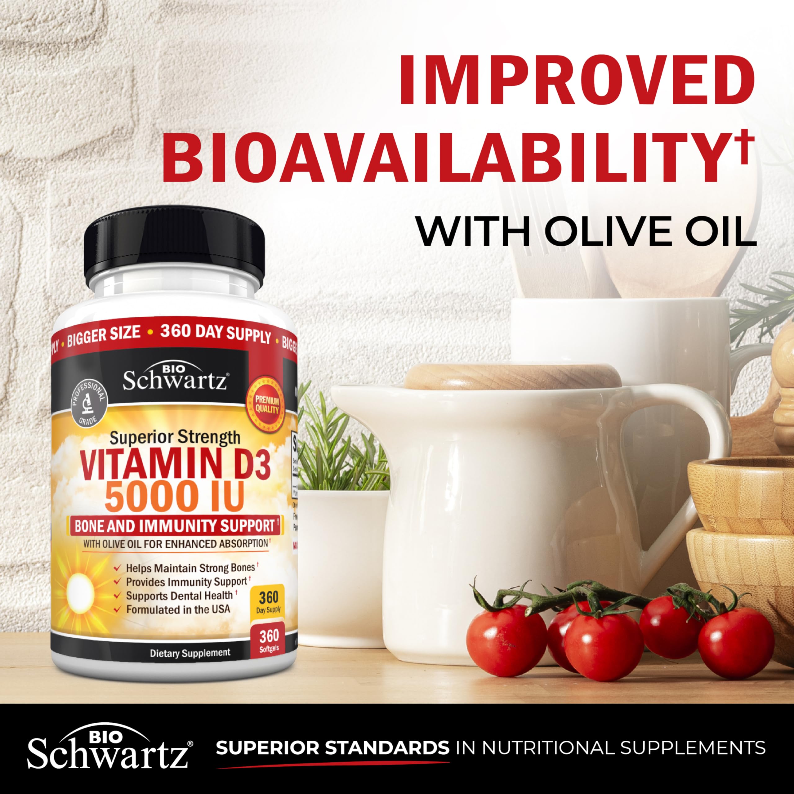 Vitamin D3 5000 IU aiding healthy muscle function