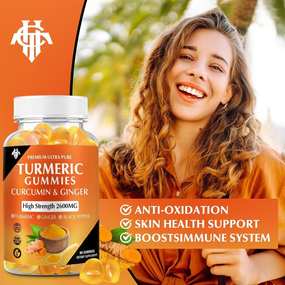 Muscle and joint health support gummies with curcumin