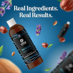 Person massaging after workout using Muscle Massage Oil